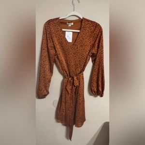 NWT Dotted Satin Dress